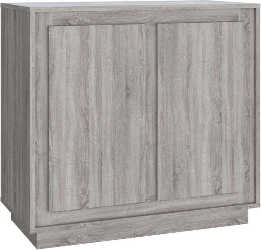 The Living Store Dressoir Classic Kast Afmetingen- 80 x 34 x 75 cm Kleur- Grijs Sonoma Eiken