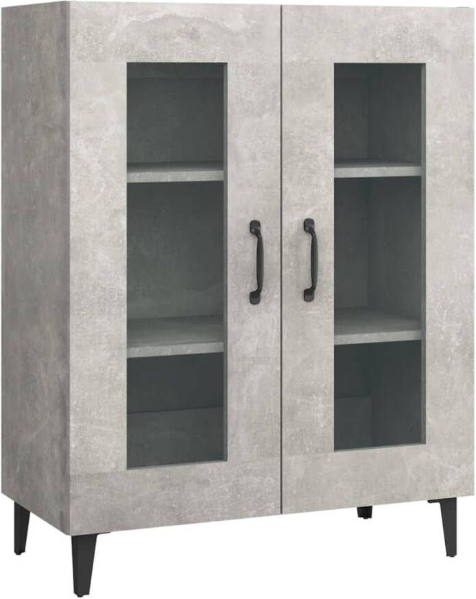 The Living Store Dressoir Classic Meubel 69.5 x 34 x 90 cm Betongrijs