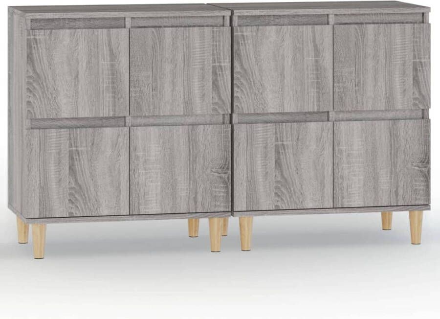 The Living Store Dressoir Classic Meubels 60 x 35 x 70 cm Grijs Sonoma eiken