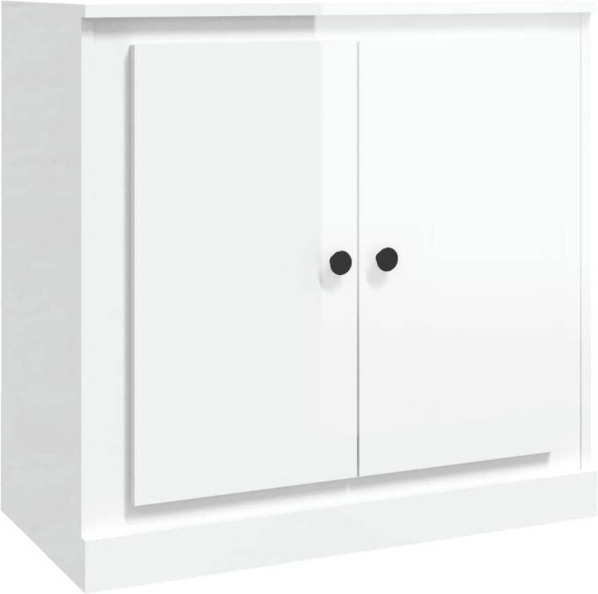 The Living Store Dressoir Classic s Bijzetkast 70 x 35.5 x 67.5 cm Hoogglans wit