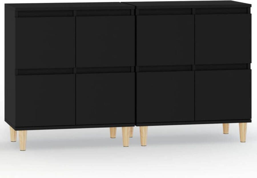 The Living Store Dressoir Classic s Kast 60 x 35 x 70 cm Zwart