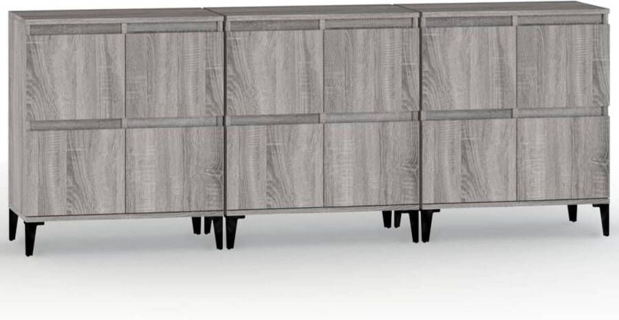 The Living Store Dressoir Classic s Meubel 60 x 35 x 70 cm Grijs Sonoma Eiken