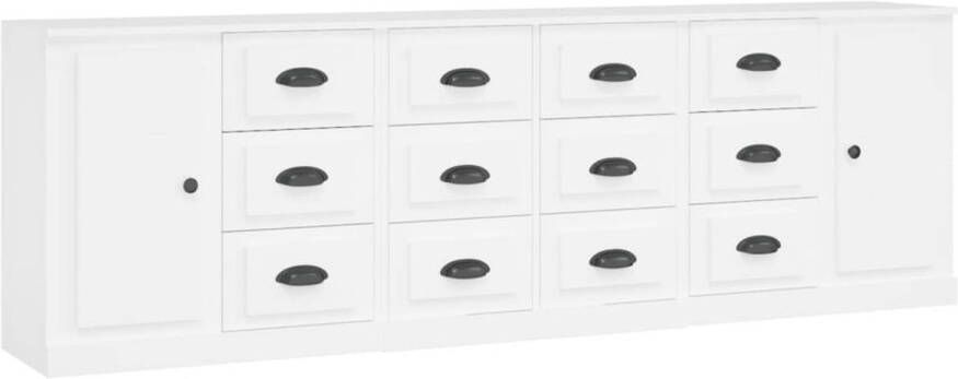 The Living Store Dressoir Classic s Meubel 70 x 35.5 x 67.5 cm Wit