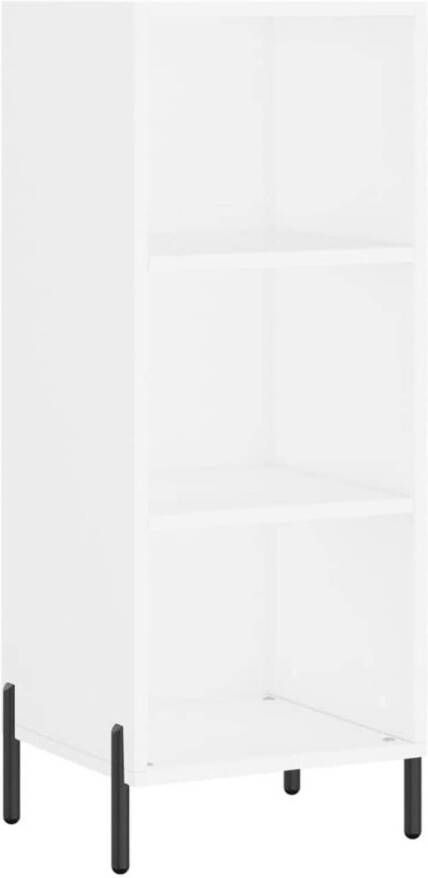 The Living Store Dressoir Classic White 34.5 x 32.5 x 90 cm Duurzaam bewerkt hout en metaal