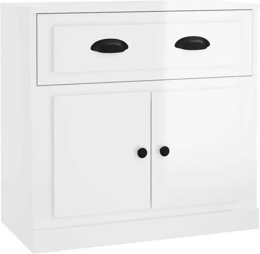 The Living Store Dressoir Classic Wit 70x35.5x67.5cm Duurzaam hout Voldoende opbergruimte