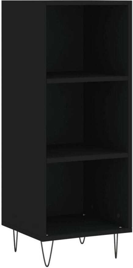 The Living Store Dressoir Classic Zwart 34.5 x 32.5 x 90 cm Duurzaam bewerkt hout