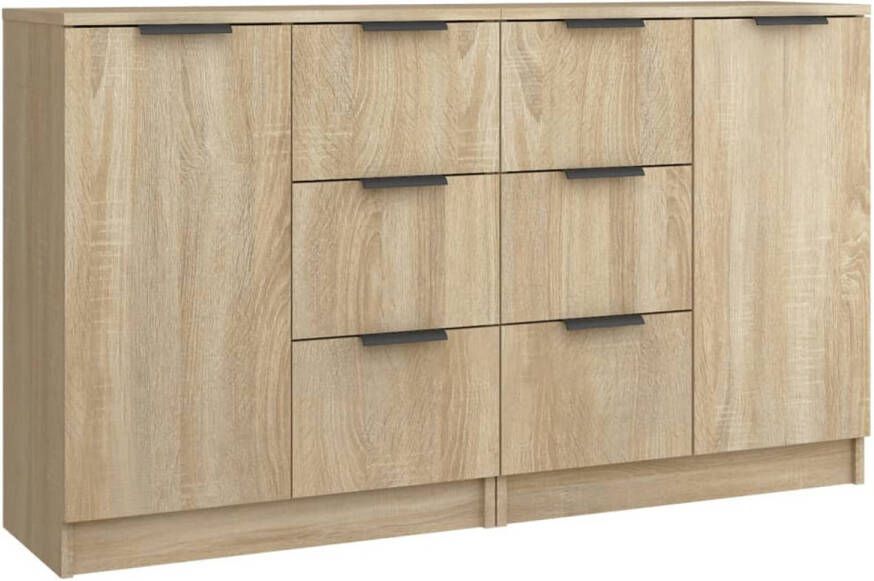 The Living Store Dressoir Dressoirs 60 x 30 x 70 cm Sonoma eiken