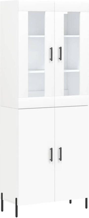 The Living Store Dressoir en Opzetkast Wit 69.5 x 34 x 180 cm (B x D x H)