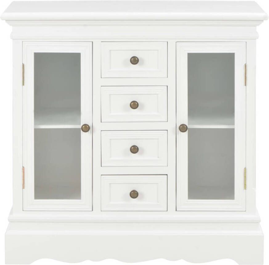 The Living Store Dressoir Franse stijl MDF grenenhout 70 x 28 x 70 cm wit