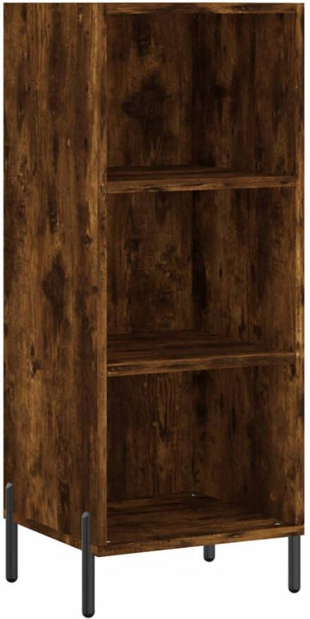 The Living Store Dressoir Gerookt eiken 34.5 x 32.5 x 90 cm Duurzaam hout