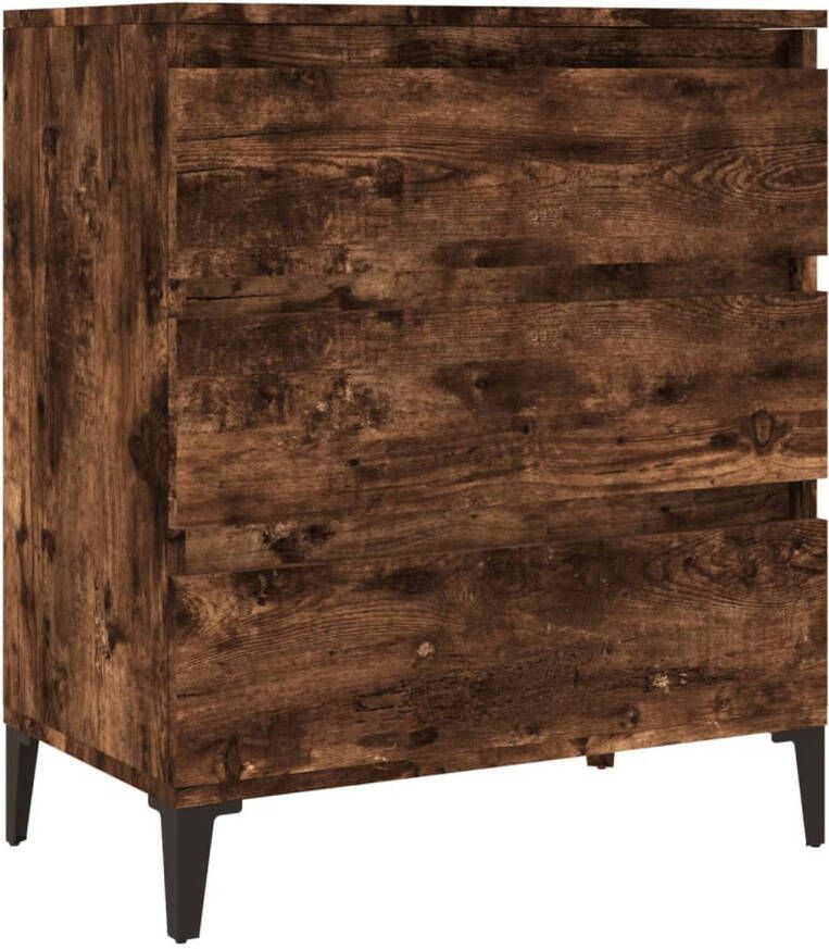 The Living Store Dressoir Gerookt Eiken 60 x 35 x 70 cm Praktisch Decoratief