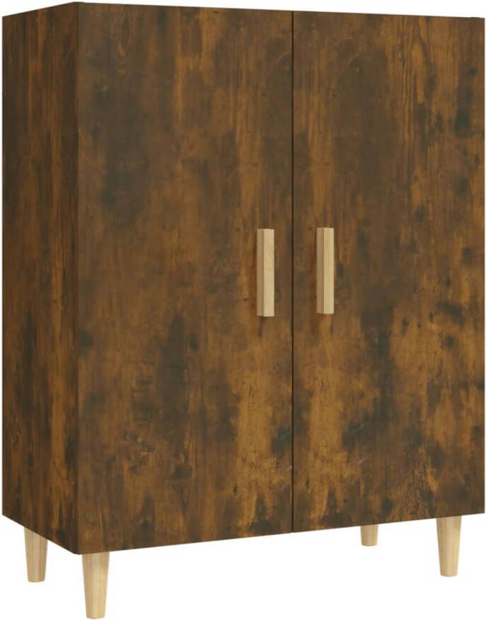 The Living Store Dressoir Gerookt eiken 70 x 34 x 90 cm Bewerkt hout