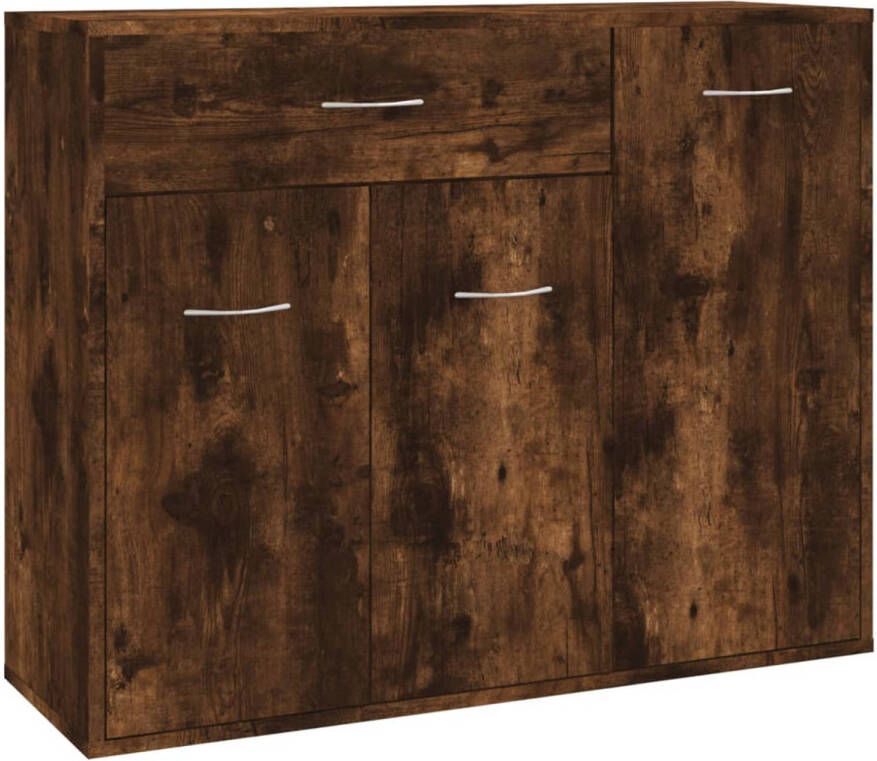 The Living Store Dressoir Gerookt Eiken 88 x 30 x 70 cm Praktisch en Decoratief