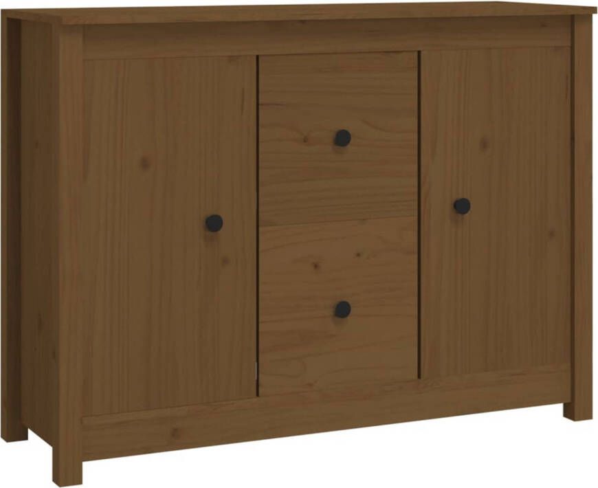 The Living Store Dressoir Grenenhout 100 x 35 x 74 cm Honingbruin