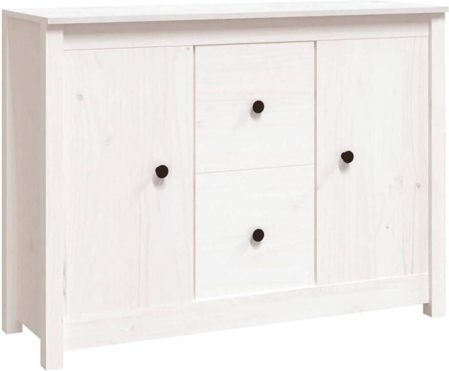 The Living Store Dressoir Grenenhout 100 x 35 x 74 cm Wit