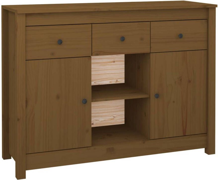 The Living Store Dressoir Grenenhout 100 x 35 x 74.5 cm Honingbruin