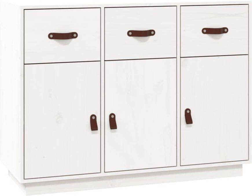 The Living Store Dressoir Grenenhout 100x40x75cm Wit