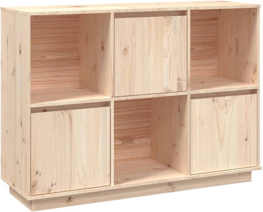 The Living Store Dressoir Grenenhout 110.5 x 35 x 80 cm Opbergruimte Moderne stijl