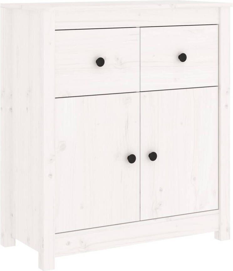 The Living Store Dressoir Grenenhout 70 x 35 x 80 cm Wit