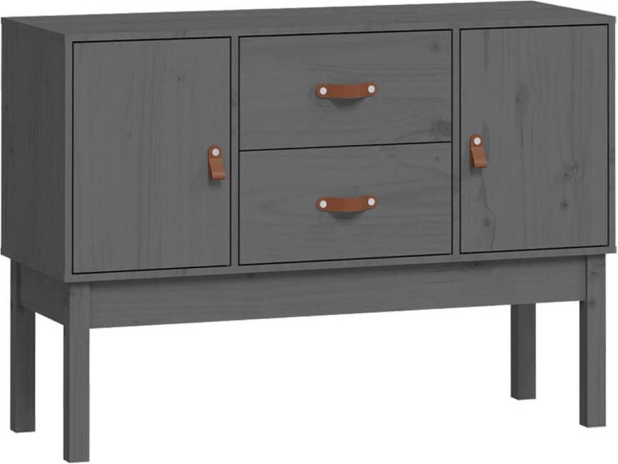 The Living Store Dressoir Grenenhout Grijs 110x40x78 cm