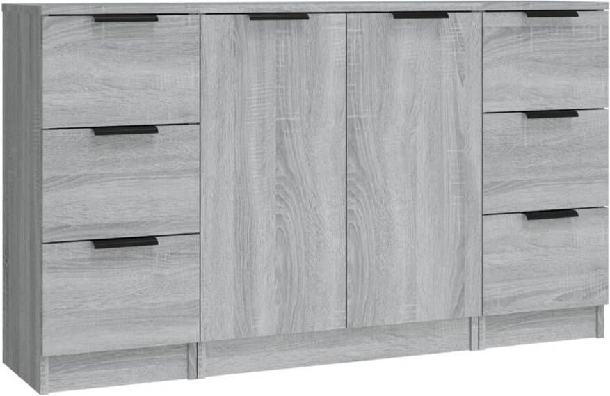 The Living Store Dressoir Grijs sonoma eiken