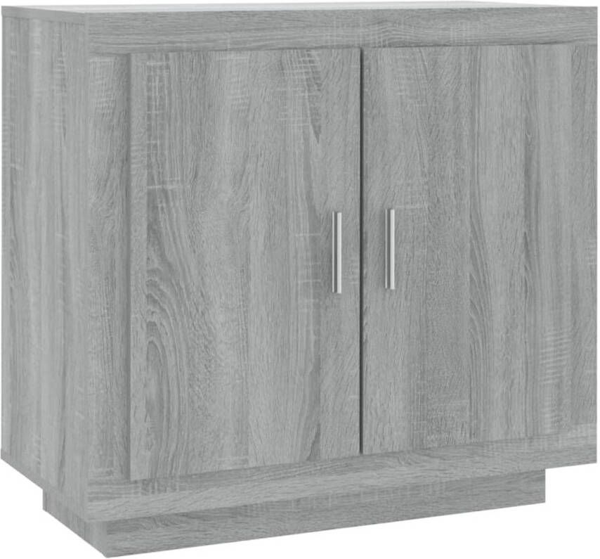 The Living Store Dressoir Grijs Sonoma Eiken 80 x 40 x 75 cm Met 2 deuren