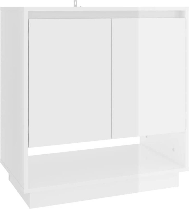 The Living Store Dressoir Hoogglans Wit 70 x 41 x 75 cm Minimalistisch design