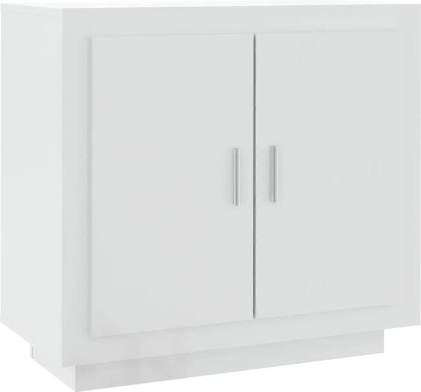 The Living Store Dressoir Hoogglans Wit 80 x 40 x 75 cm Stevig bewerkt hout Voldoende opbergruimte