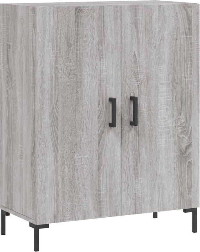 The Living Store Dressoir Hout 69.5 x 34 x 90 cm Grijs Sonoma Eiken