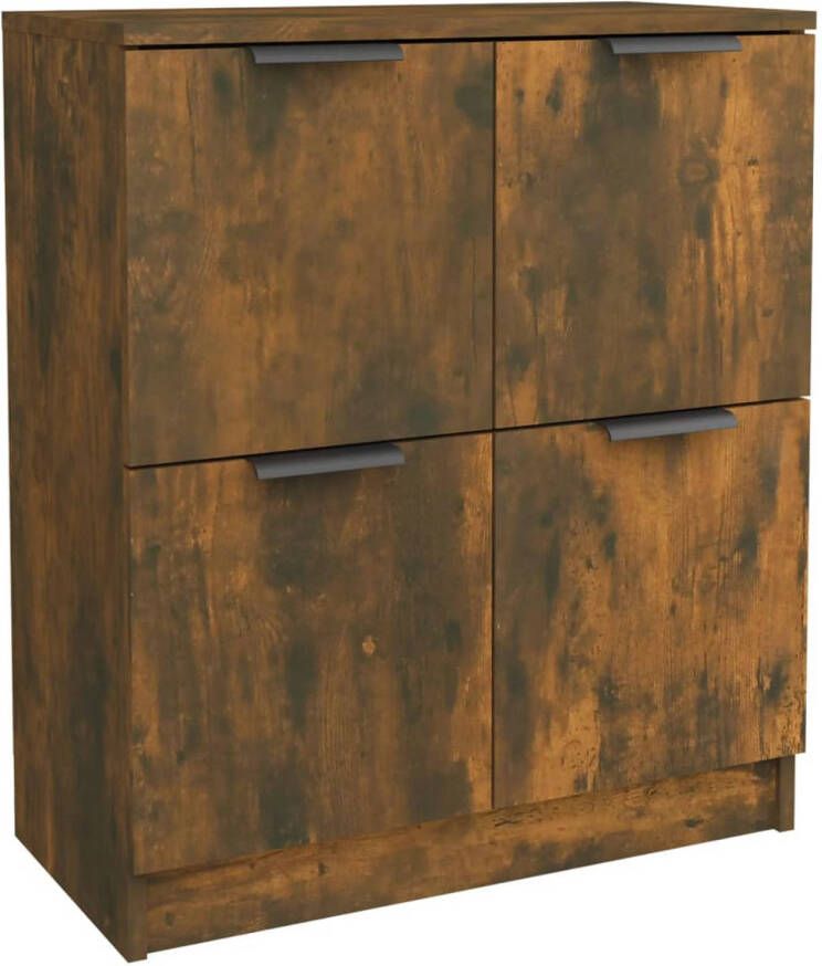 The Living Store Dressoir Hout Bijzetkast 60x30x70 cm Gerookt eiken