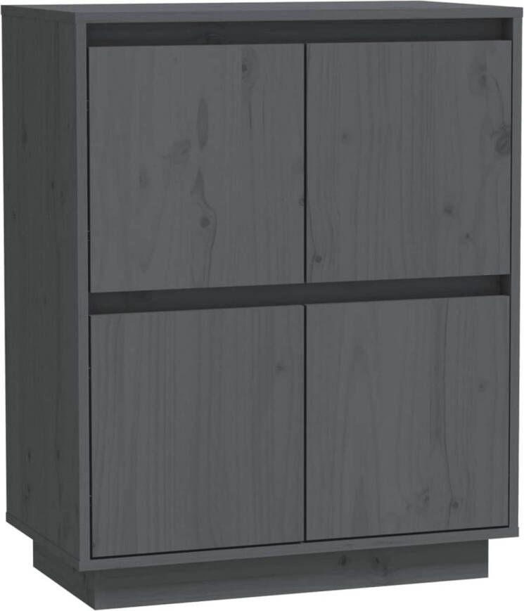 The Living Store Dressoir Hout Grijs 60 x 34 x 75 cm MDF