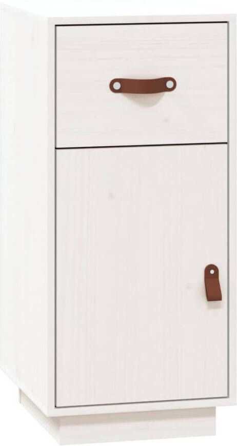 The Living Store Dressoir Houten dressoir 34 x 40 x 75 cm Wit