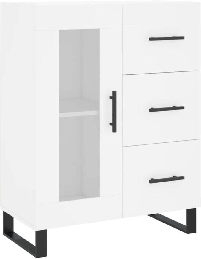 The Living Store Dressoir Industrial 69.5 x 34 x 90 cm Wit