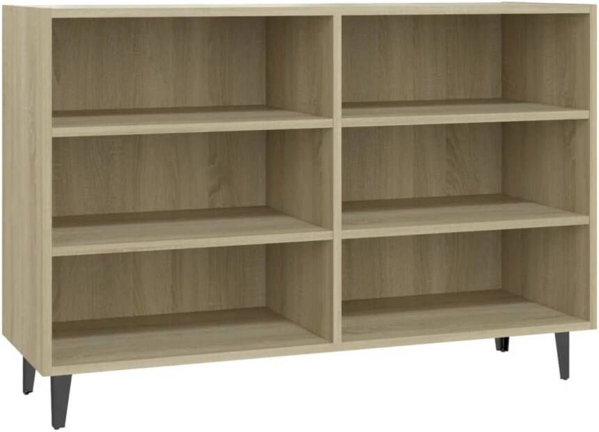 The Living Store Dressoir Industriële Stijl 103.5 x 35 x 70 cm Sonoma Eiken