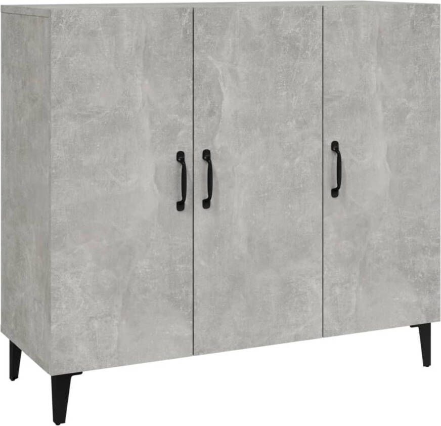 The Living Store Dressoir Industriële Stijl 90 x 34 x 80 cm Betongrijs