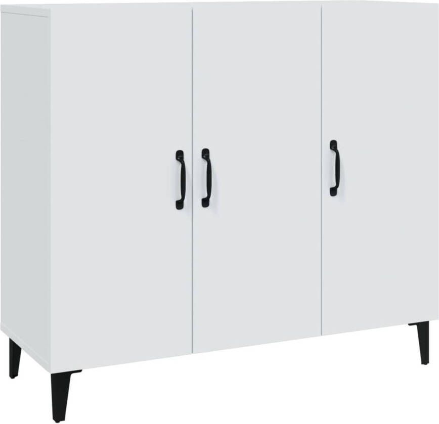 The Living Store Dressoir Industriële stijl 90 x 34 x 80 cm Wit