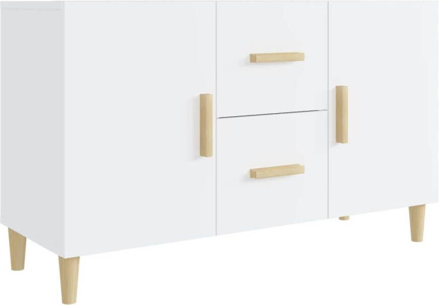 The Living Store Dressoir Kast 100 x 36 x 60 cm Hoogglans wit