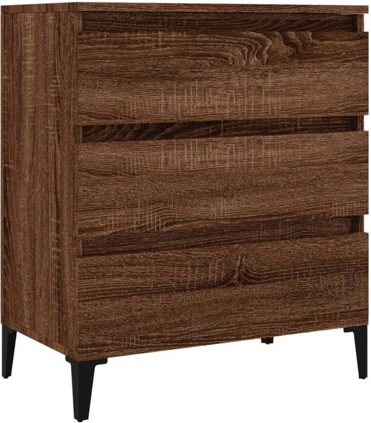 The Living Store Dressoir Kast 60 x 35 x 70 cm bruineiken bewerkt hout