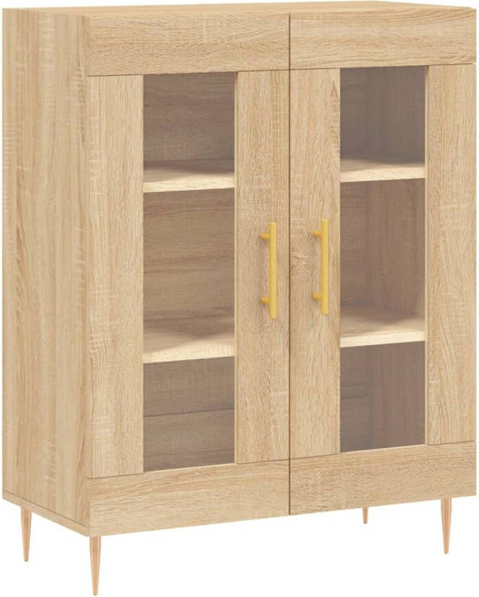 The Living Store Dressoir Kast 69.5 x 34 x 90 cm Glas Ontwerp