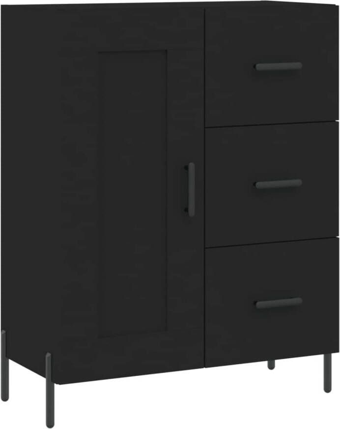 The Living Store Dressoir Kast 69.5 x 34 x 90 cm Zwart