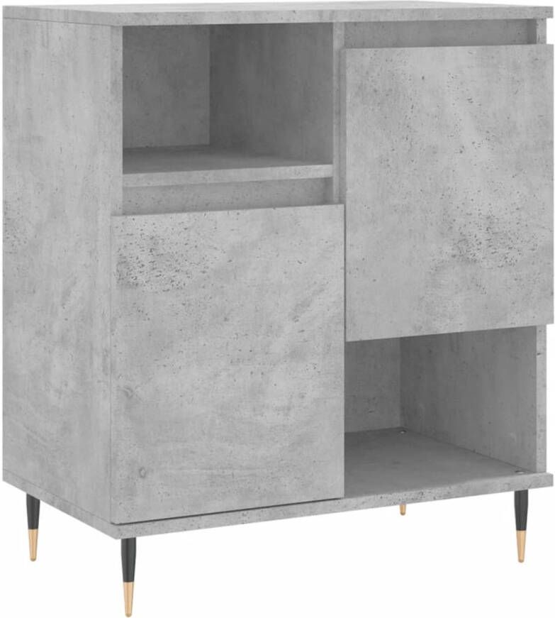 The Living Store Dressoir Kast Betongrijs 60 x 35 x 70 cm Duurzaam bewerkt hout en ijzer