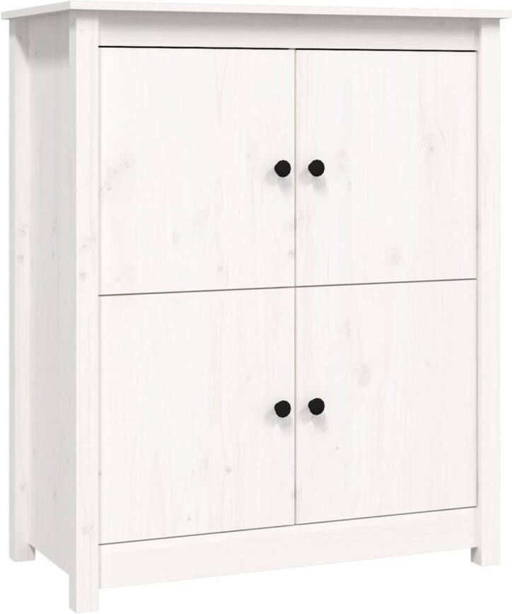 The Living Store Dressoir Landelijk Massief Grenenhout 83 x 41.5 x 100 cm (B x D x H) Wit