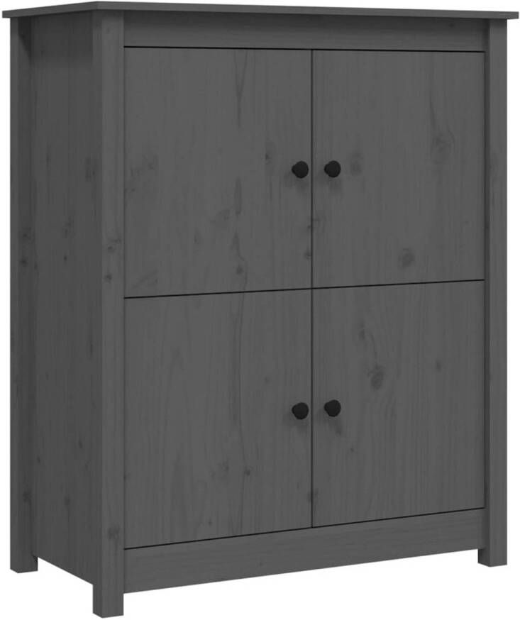 The Living Store Dressoir Landelijke Stijl 83 x 41.5 x 100 cm Grijs