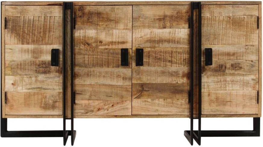 The Living Store Dressoir Mangohout Industriële stijl 150 x 40 x 80 cm Met opbergruimte