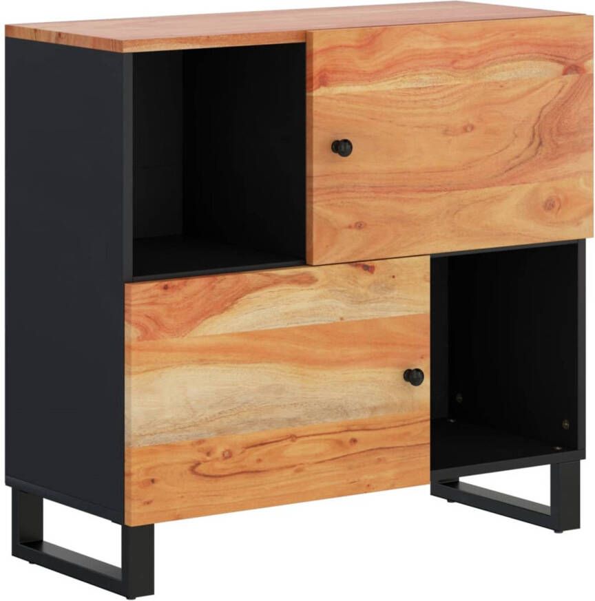 The Living Store Dressoir Massief Acaciahout 80 x 33 x 75 cm Opbergruimte