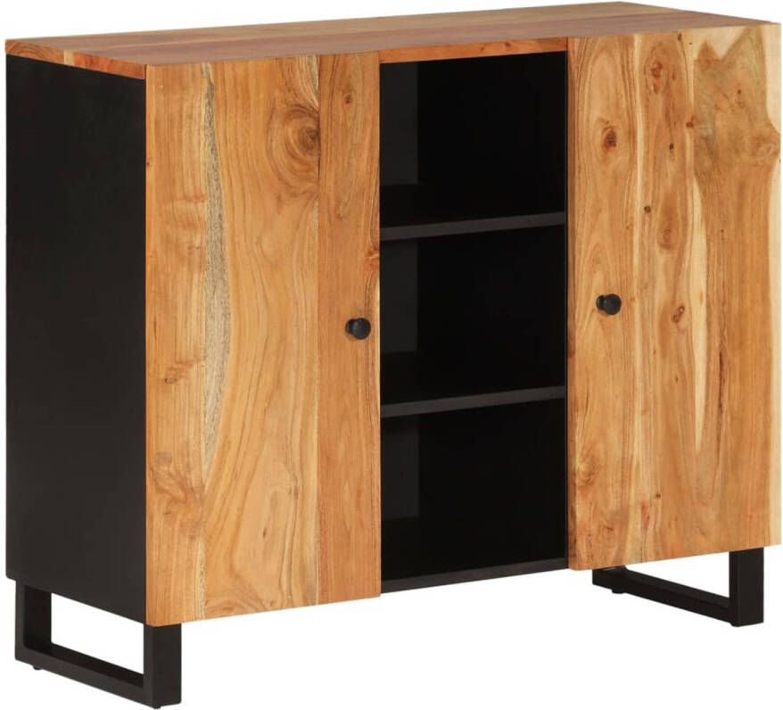 The Living Store Dressoir Massief Acaciahout 90 x 33 x 75 cm Stevig Tafelblad