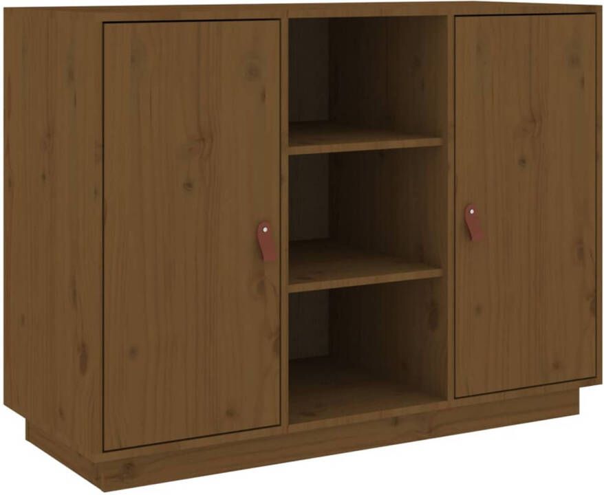 The Living Store Dressoir Massief Grenenhout 100 x 40 x 75 cm Honingbruin