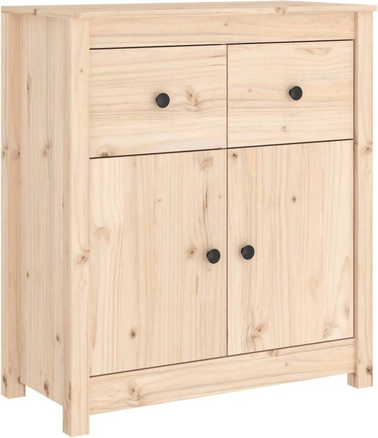 The Living Store Dressoir Massief Grenenhout 70 x 35 x 80 cm Opbergruimte Stevig Blad