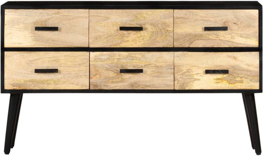 The Living Store Dressoir Massief Mangohout 110 x 33 x 64 cm 6 lades