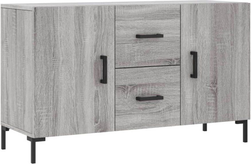 The Living Store Dressoir Meubel 100 x 36 x 60 cm Grijs Sonoma Eiken